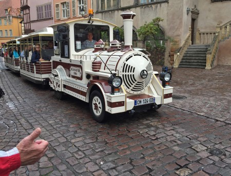 En route pour une visite de la ville en petit train.